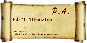 Pál Alfonzina névjegykártya